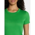 thumbnail image 5 of Time and Tru Women's Ribbed Tee with Short Sleeves, Sizes XS-XXXL, 5 of 6