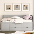 thumbnail image 2 of Twin Size Daybed In Gray With Storage Options - Save Space And Stay Organized. Construction. 77.8"l X 42.4"w 34.3"h. Assembly Required. Mattress Not Included Drawer Shelf Organization Systems, 2 of 7