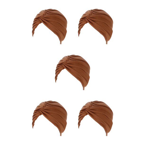 Jumpingount Turbante musulmán Hijabs Gorras Sombreros sólidos Gorro Estiramiento Plisado Elasticidad Envoltura de quimio Cabello Pacientes con cáncer Type2 NO2 Jumpingount CBP300151