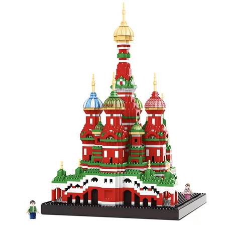 Saint Basil's Cathedral Micro Building Blocks Set, Architecture Model for Display & Collection, Home Office Table Centerpiece
