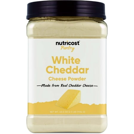 Nutricost Pantry White Cheddar Cheese Powder (2.5 Pounds Per Bottle) | Powdered Cheese :: Great for Cooking, Baking, Popcorn, and More!