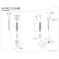 thumbnail image 2 of Kingston Brass KX1033BE Restoration Hand Shower Kit, Antique Brass, 2 of 5