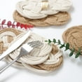 thumbnail image 3 of 1PC Natural Cotton Hemp Coasters Bowl Pad Handmade Insulation Placemats Table Padding Cup Mats Kitchen Decoration Accessories BR1, 3 of 6