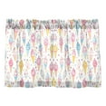 thumbnail image 7 of Yayeee Kitchen Curtains Tier Pair Light Filtering 27"x36" Rod Pocket Short Cafe Window Panel, Colorful Ice Cream Pattern, 7 of 7