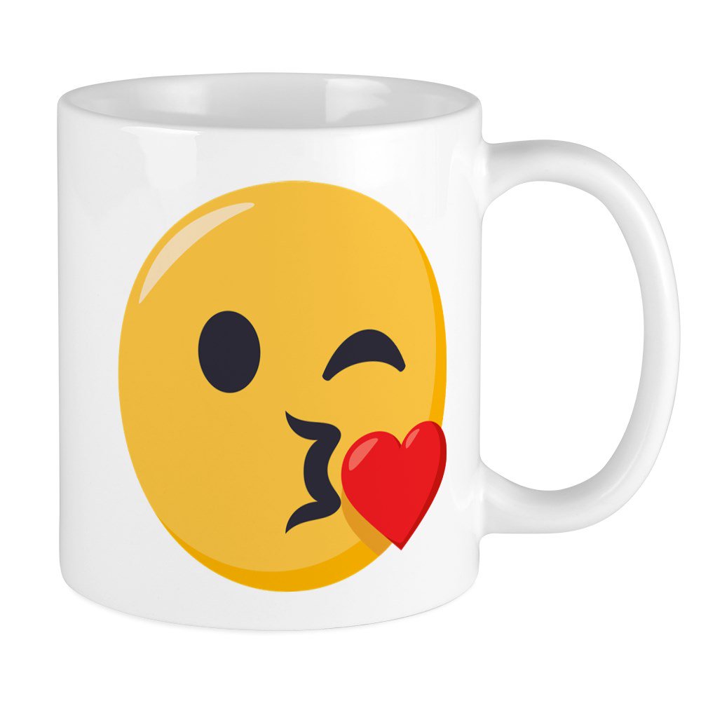 CafePress Kissing Emoji Unique Coffee Mug, Coffee Cup CafePress