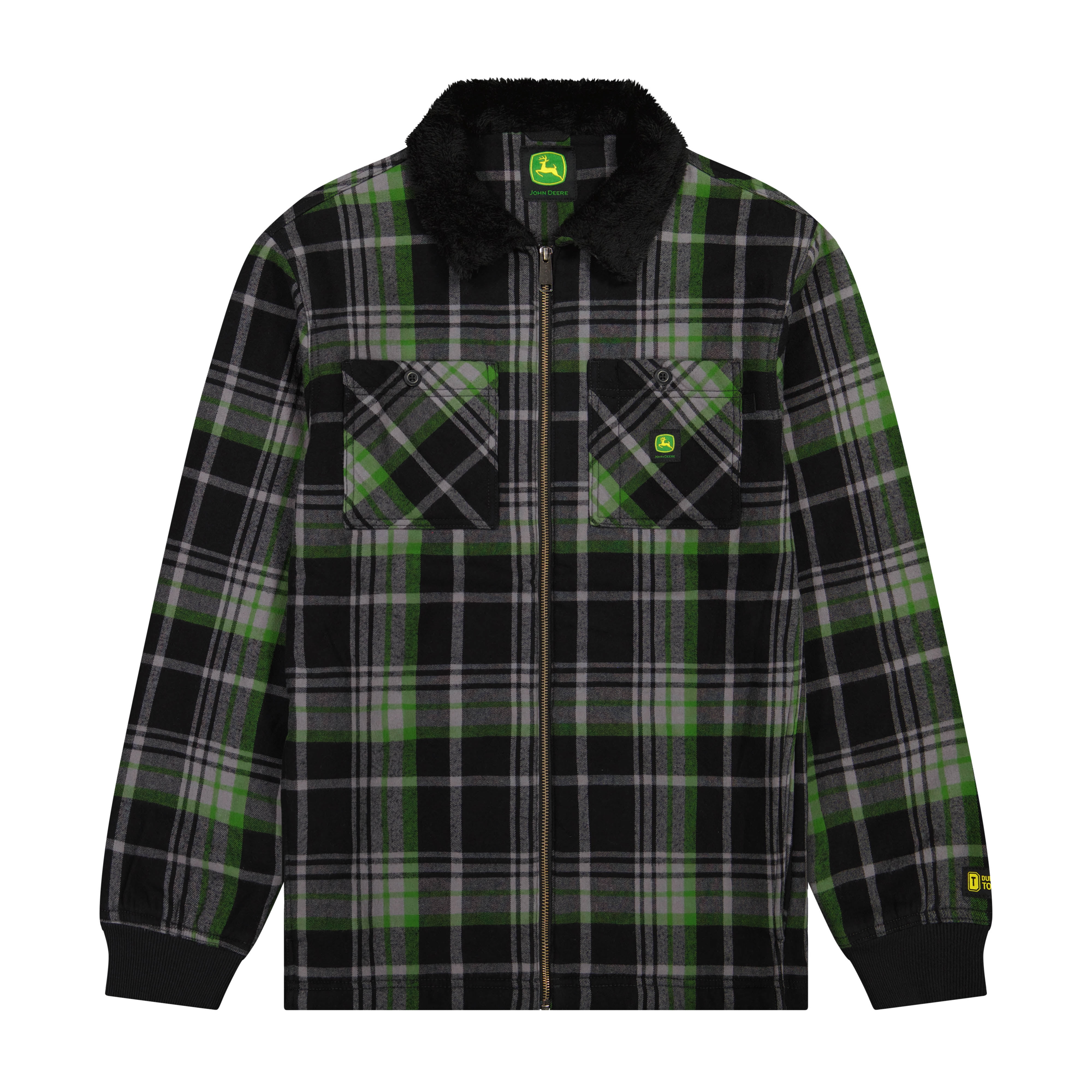 John Deere Men’s Flannel Sherpa Bonded Full Zip Jacket, Sizes S-3XL