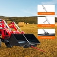 thumbnail image 6 of EastVita Hay Spear 49"+2 * 17.5" 1 Red Black 49" Hay Spear, Bale Spears 4000lbs Loading Capacity, Quick Attach Spike Forks Skid Steer Loader Tractor Attachment, 6 of 7