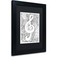 thumbnail image 2 of Trademark Fine Art "J-Clef Doodle" Canvas Art by KCDoodleArt Black Matte, Black Frame, 2 of 4