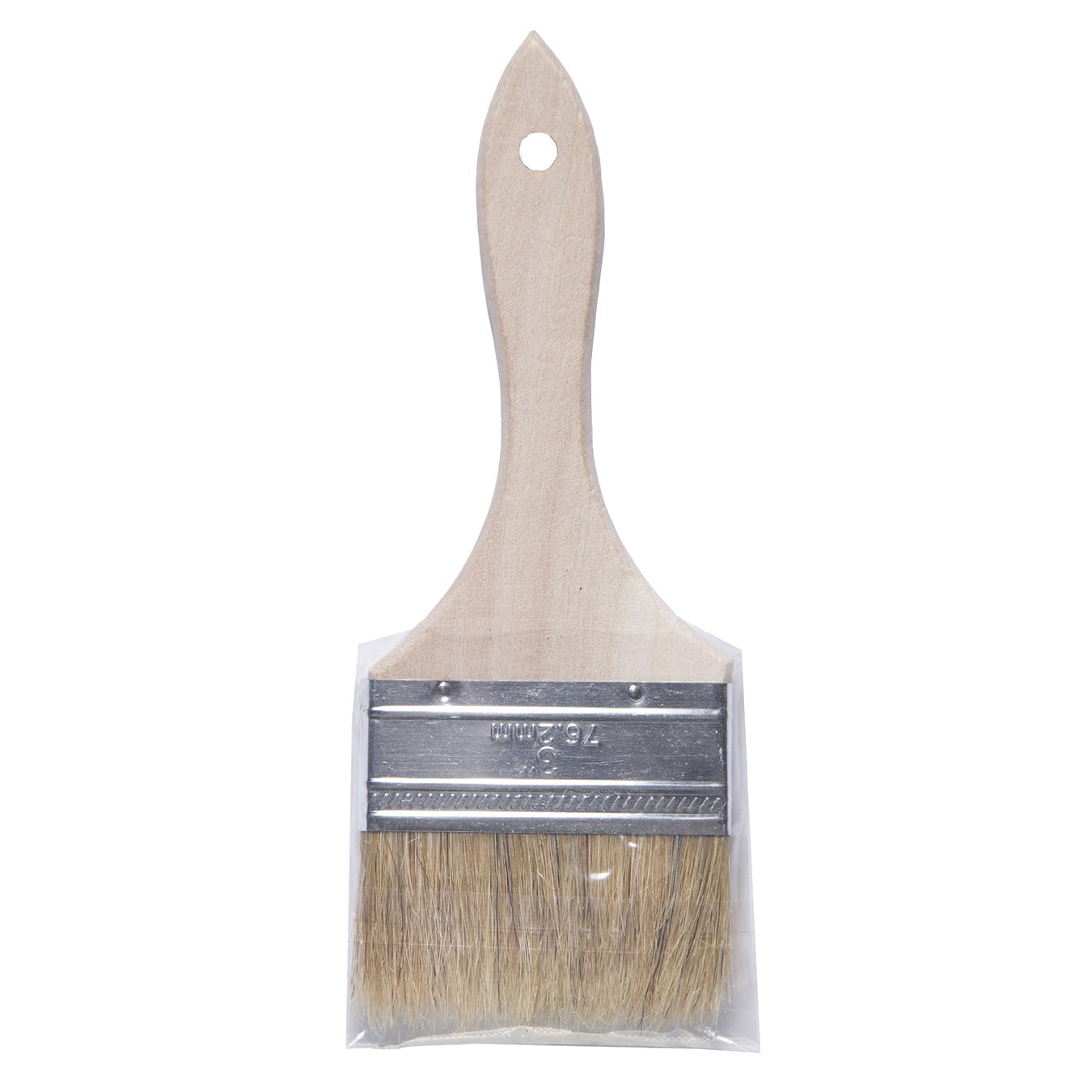 (4 pack) Unbranded Natural Bristle Flat 3-in. Chip Paint Brush for Crafts, Paint, Resin and Glue projects