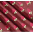 thumbnail image 3 of Soimoi Brown Cotton Voile Fabric Strawberry Fruits Printed Craft Fabric by the Yard 56 Inch Wide, 3 of 7