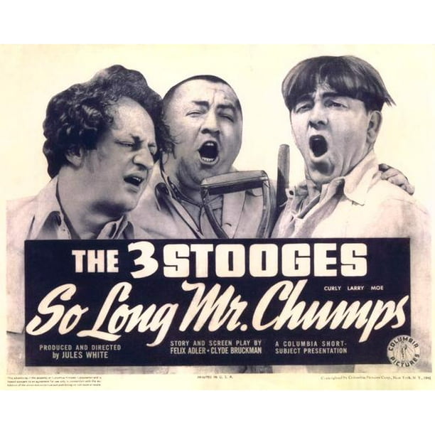 Three Stooges: So Long Mr. Chumps (1941)-20 Inch By 30 Inch Laminated ...