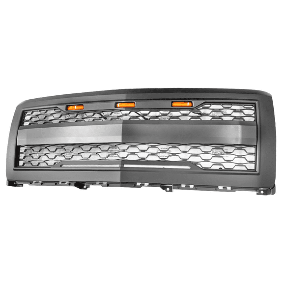 Ikon Motorsports Compatible with 14-15 Chevy Silverado 1500 Front Bumper Hood Mesh Grille W/ Signal Light 2014 2015