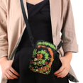 thumbnail image 4 of HELLHERO Adjustable Strap Crossbody Small Crossbody Bags with Lightweight Polyester 4.33"x1.97"x7.09" for Women, Gold Gift Box on Black Pattern, 4 of 7