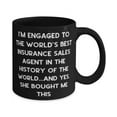 thumbnail image 2 of Sarcasm Fiance, I'm Engaged to the World's Best Insurance Sales Agent in the History of, Joke Valentine's Day 11oz Mug From, 2 of 2