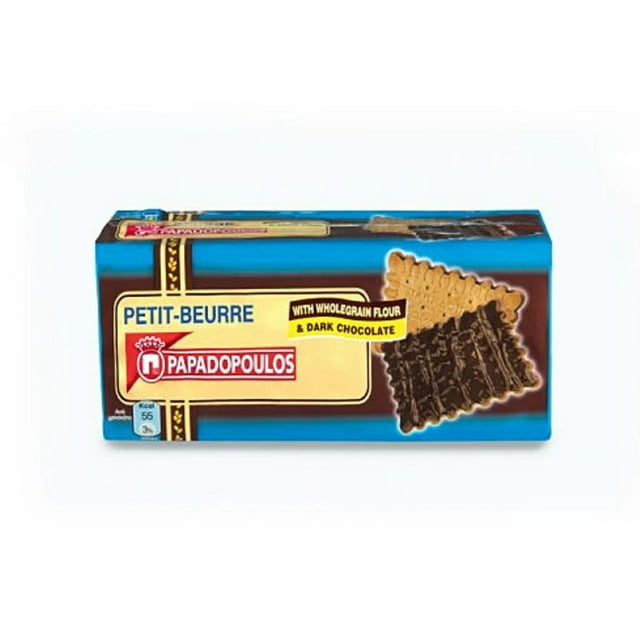 Papadopoulos Wholegrain Dark Chocolate Petit Beurre 200gr. - Walmart.com