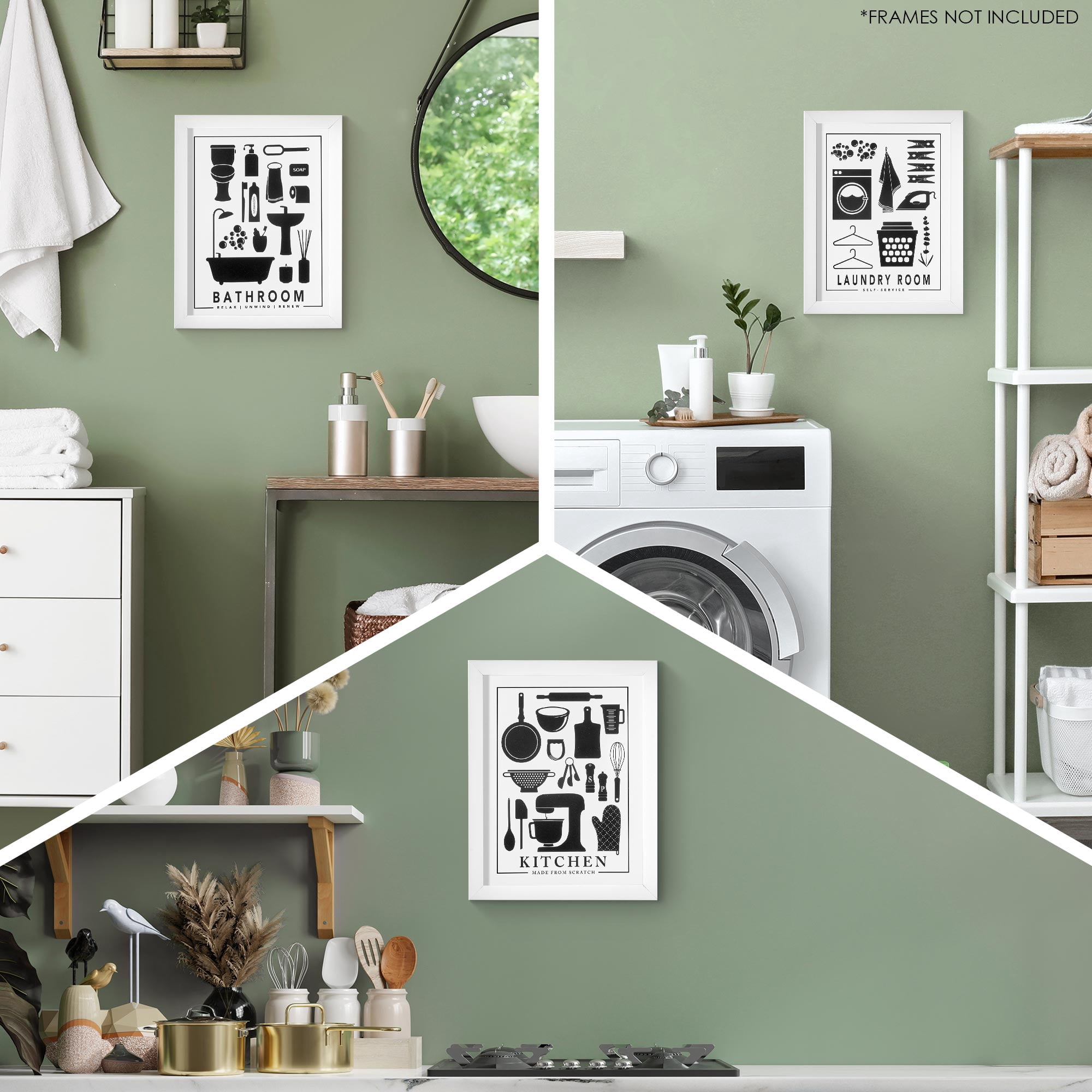 American Art Decor Everyday 8" x 10" 3-Piece Print Set