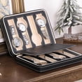thumbnail image 4 of Shisuyan 1pc Watch Storage Bag 8 Slots Watch Storage Cases Portable Watch Storage Holder for Home Shop Black, 4 of 9