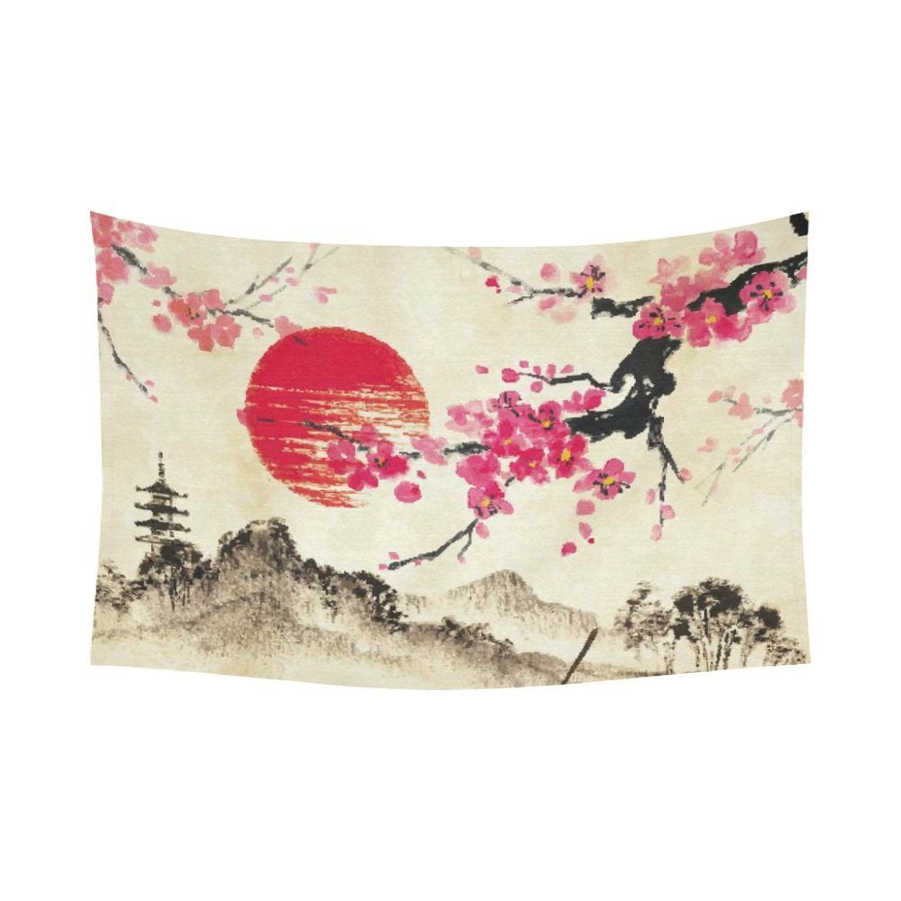 cherry blossom wall tapestry