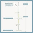 thumbnail image 3 of PawHut 88.5"-100.5" Floor to Ceiling Cat Tree with Scratching Posts, White, 3 of 10