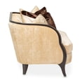 thumbnail image 5 of Michael Amini Malibu Crest Chenille Loveseat - Honey/Dark Espresso, 5 of 15