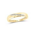 thumbnail image 3 of 10kt Yellow Gold His Hers Round Diamond Square Matching Wedding Set 1/12 Cttw, 3 of 5