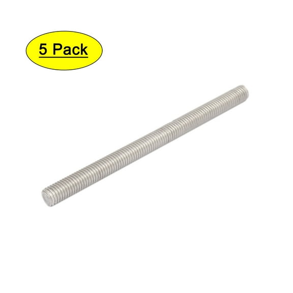 Unique Bargains M10 x 140mm 304 Stainless Steel Fully Threaded Rods Bar Studs Hardware 5Pcs