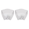 thumbnail image 1 of Unique Bargains 3' PVC Decorative Line Cover 45°Elbow Tubing Parts Accessories for Air Conditioner, White 2 Pack, 1 of 4