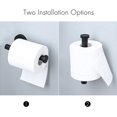 thumbnail image 4 of Portarrollos de papel higiénico negro, dispensador de papel higiénico de pared, estilo moderno, 4 of 5