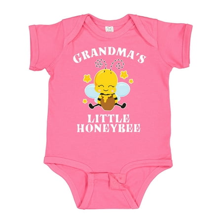

Inktastic Cute Bee Grandma s Little Honeybee with Stars Gift Baby Boy or Baby Girl Bodysuit