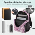 thumbnail image 4 of Yspwyqan Senior Kids Axolotl Backpack Set, 17" Large Capacity Laptop Bag for School with Front Pocket Cherry Blossom for High School Hiking Camping Travel, 4 of 7