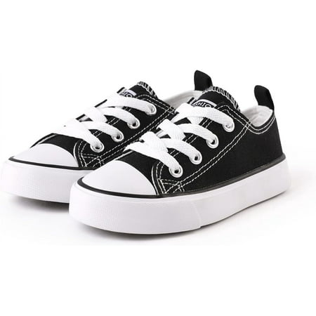 PatPat Girls Boys Sneaker Shoes Lace Up Canvas Fashion Back to School Walking Tennis Running Shoes (Toddler to Kid)