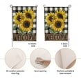 thumbnail image 3 of Rdsfhsp Spring Summer Buffalo Floral Sunflower Welcome Linen Garden Flag for Yard Lawn Decor 12"x18", 3 of 5