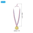 thumbnail image 2 of Medallas de premio doradas mini de plástico Uxcell de 1.5" 50 paquetes con cinta para juegos y deportes, 2 of 7
