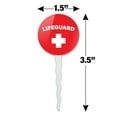 thumbnail image 6 of Lifeguard Red and White Cupcake Picks Toppers Decoration Set of 6, 6 of 6