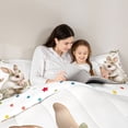 thumbnail image 4 of Erosebridal Cute Bunny Animal Kids 7-Piece Bedding Comforter Set,Cute Blossom Flowers Pink Floral King Bedding Sets For Girls,Happy Easter Theme Reversible, 4 of 7