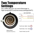 thumbnail image 4 of Coffee Mug Warmer Set,  Coffee Warmer for Desk Auto Shut Off, Cup Warmer for Office  Use, 2 Temperature Control Heated, 13.5 oz Flat Bottom Coffee Mug, Gifts for Men, Matte Black, 4 of 6