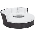thumbnail image 2 of Modway Convene Circular Outdoor Patio Daybed Set in Espresso White, 2 of 6