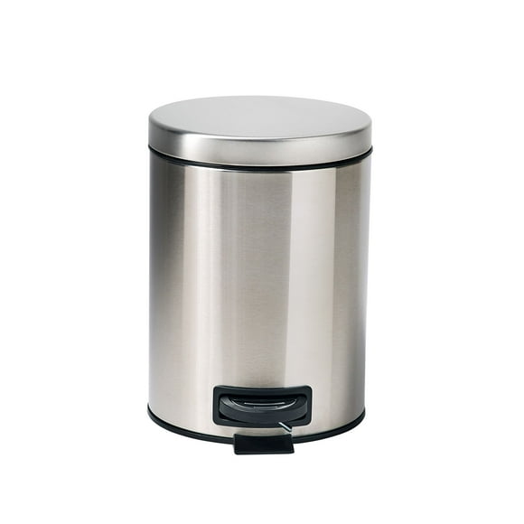 Better Homes & Gardens Stainless Steel SS 1.3 Gallon Metal Indoor Bathroom Waste Basket with Removable Liner