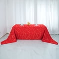 thumbnail image 5 of Efavormart 90"x156" Red Rectangle Polyester Tablecloth With Gold Foil Geometric Pattern, 5 of 11