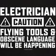 thumbnail image 3 of CafePress - Caution Electrician T Shirt - Men's Classic Graphic Cotton T-Shirt, 3 of 4