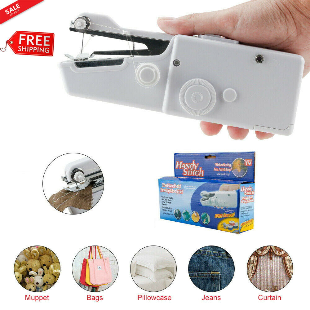 Portable Mini Cordless Hand-held Clothes Sewing Machine Home Travel Stitch ELEHM 