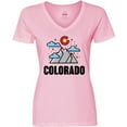 thumbnail image 3 of Inktastic Colorado Mountains and Clouds Women's V-Neck T-Shirt, 3 of 5