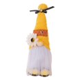 thumbnail image 2 of Spring Decoration Supplies Bee Festival White Flower Hat Rudolph Figurine Standing Faceless Gnome Summer Dwarf, 2 of 5