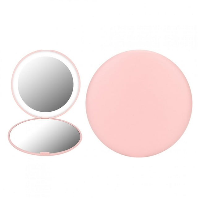 Pocket Size Portable Foldable 10X Magnification Mini Makeup,LED Double Sided Makeup Mirror, Makeup Mirror, Double Sided Design for Exquisite Makeup, Convenient for Anytime Anywhere