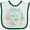 White and Green, variant on Inktastic My First Easter Pastel Colored Wreath Boys or Girls Baby Bib