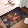 thumbnail image 4 of Rateoe Butterfly Sitting on a Flower Pattern Flannel Door Mat Indoor Outdoor Entrance, Waterproof All-Weather Doormat,Fade Resistant, Low Profile Entryway Mat 16x24in, 4 of 7
