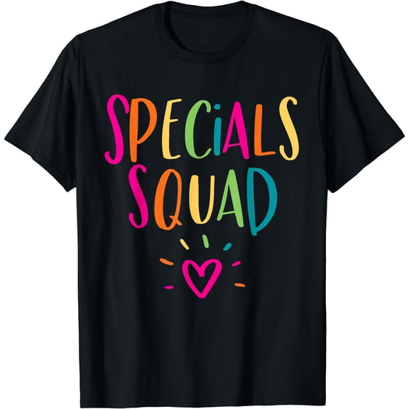 Specials Squad Art Music PE Tech Gym Teacher Team T-Shirt Black Large
