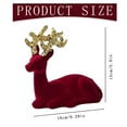 thumbnail image 3 of Christmas Decorative Elk Desktop Ornaments - Christmas Reindeer Decoration, Red Velvet Standing Deer Statues Small Elk Centerpiece for Xmas Holiday Party Dinner Tabletop Decorations, 3 of 8