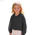 thumbnail image 2 of Liyamei Kids Lightweight Hooded Jacket with Zipper for Fall Windproof Outerwear Size 12-13 Years, 2 of 7