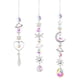 thumbnail image 3 of Metal Rainbow Collection Hang Hexagon Star Crystal Prisms Wind Chimes (D) JShteea Libre de BPA, 3 of 8